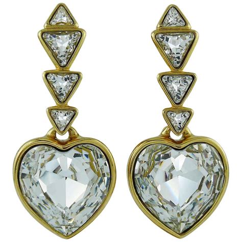 ysl earring heart|buy vintage ysl earrings.